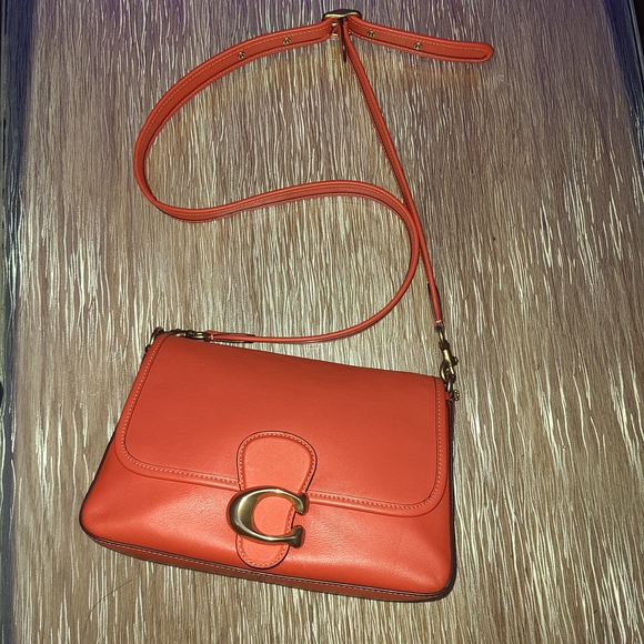 Coach Handbags - Coach Soft Tabby Orange/Red Leather Shoulder Bag